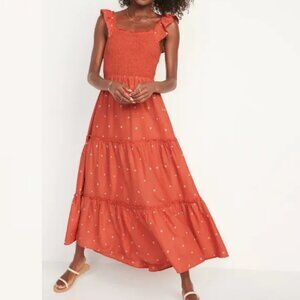 Old Navy Fit & Flare Smocked Midi or Maxi Dress - Small Tall